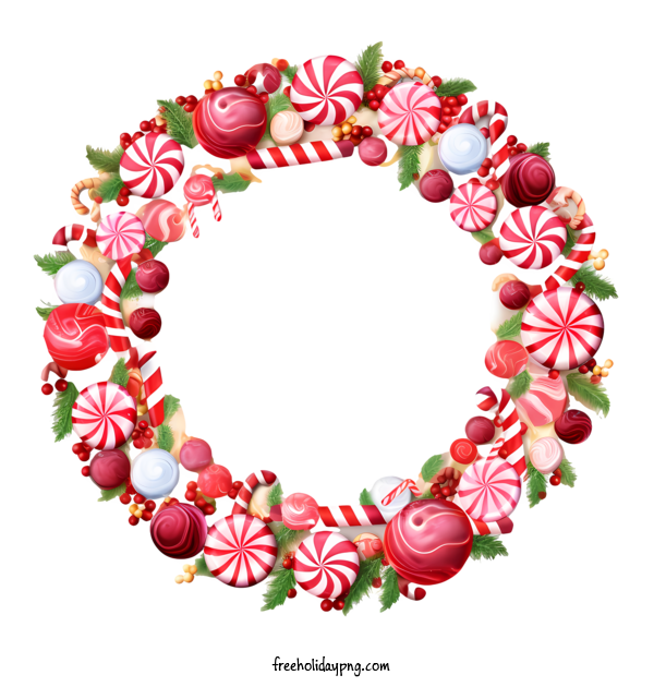 Transparent Christmas Christmas frame wreath candy for Christmas frame for Christmas