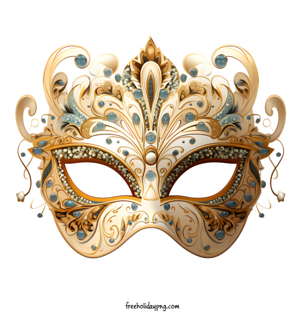 Transparent Brazilian Carnival carnival festival mask gold ornate for carnival festival mask for Brazilian Carnival