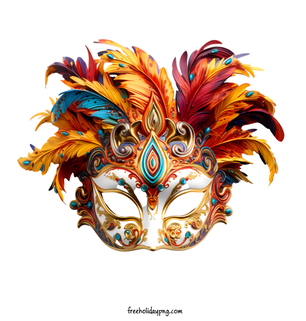 Transparent Brazilian Carnival carnival festival mask colorful mask for carnival festival mask for Brazilian Carnival