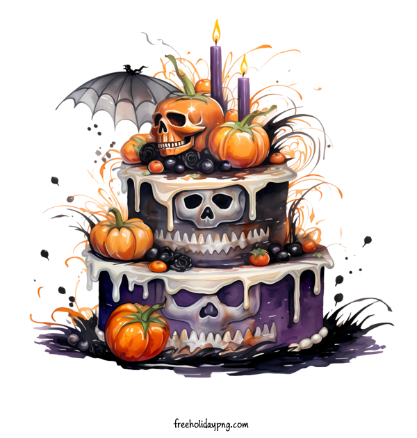 Transparent Halloween Halloween cake skulls halloween for Halloween cake for Halloween