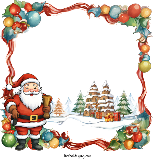 Transparent Christmas Christmas frame santa claus christmas for Christmas frame for Christmas