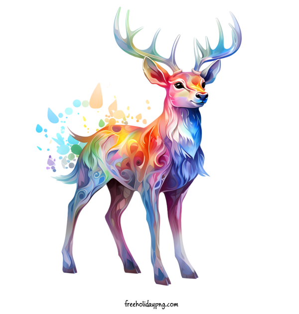 Transparent Christmas Christmas reindeer deer watercolor for Christmas reindeer for Christmas