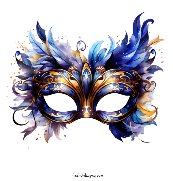 Transparent Brazilian Carnival carnival festival mask on a black background mask for carnival festival mask for Brazilian Carnival