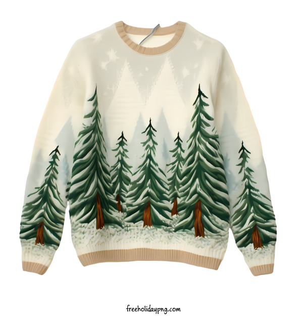 Transparent Christmas Christmas Sweater mountain forest for Christmas Sweater for Christmas