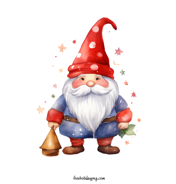 Transparent Christmas Christmas Gnome watercolor garden gnome for Christmas Gnome for Christmas