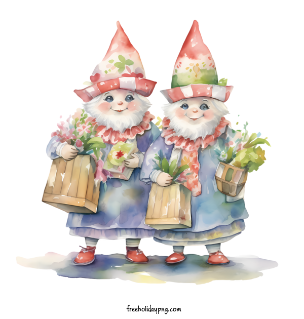 Transparent Christmas Christmas Gnome watercolor gnomes for Christmas Gnome for Christmas