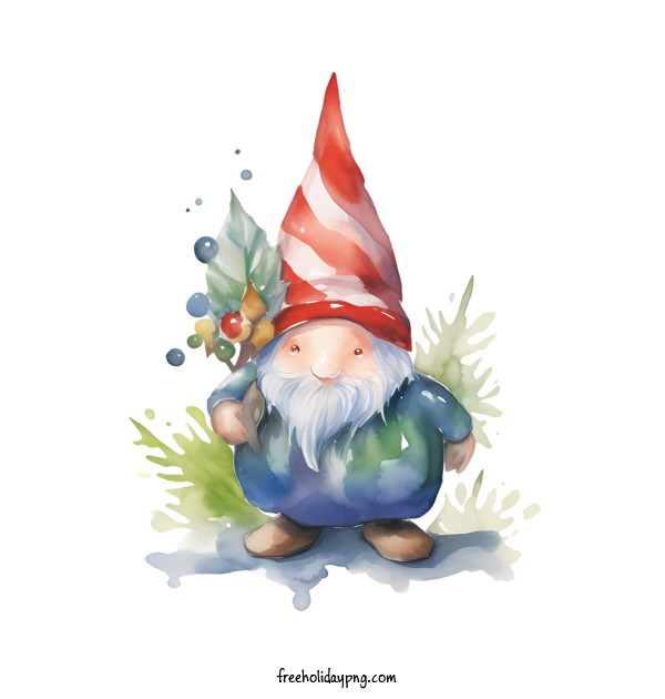 Transparent Christmas Christmas Gnome watercolor gnome for Christmas Gnome for Christmas