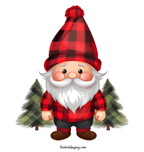 Transparent Christmas Christmas Gnome gnome plaid for Christmas Gnome for Christmas