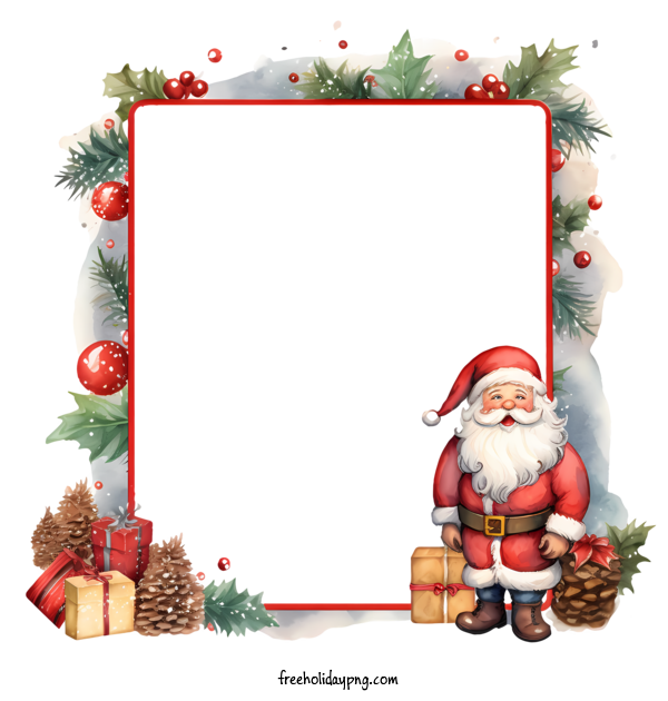 Transparent Christmas Christmas frame Santa santa claus for Christmas frame for Christmas