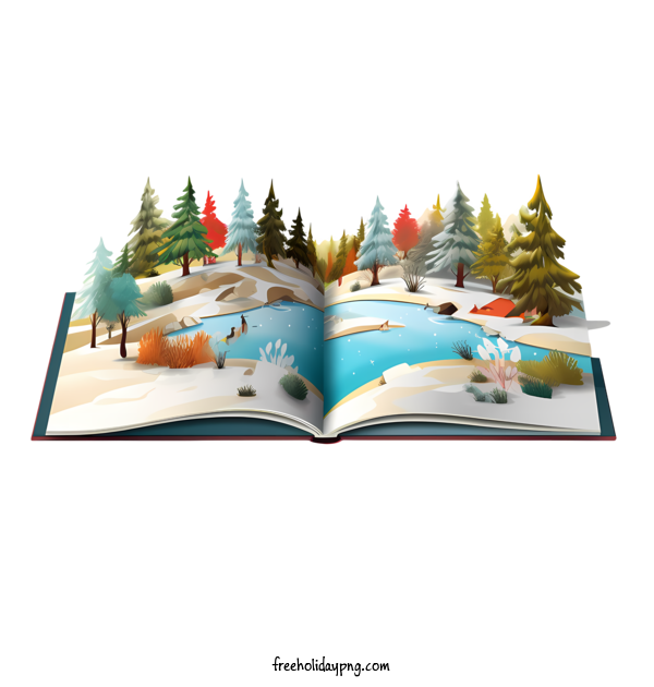 Transparent Christmas Christmas book landscape winter for Christmas book for Christmas