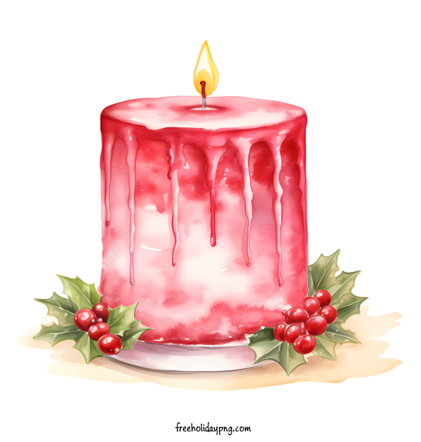 Transparent Christmas Christmas candle red candle for Christmas candle for Christmas