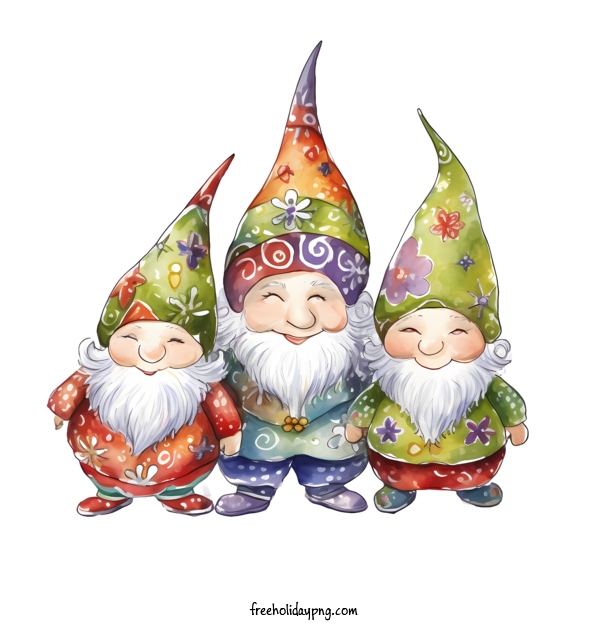 Transparent Christmas Christmas Gnome gnomes colorful for Christmas Gnome for Christmas