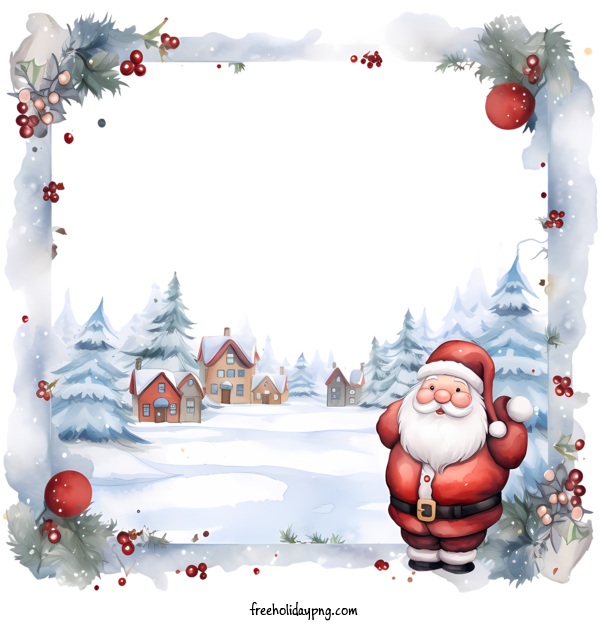 Transparent Christmas Christmas frame santa claus winter for Christmas frame for Christmas