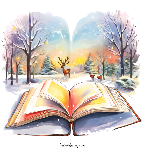 Transparent Christmas Christmas book winter forest for Christmas book for Christmas