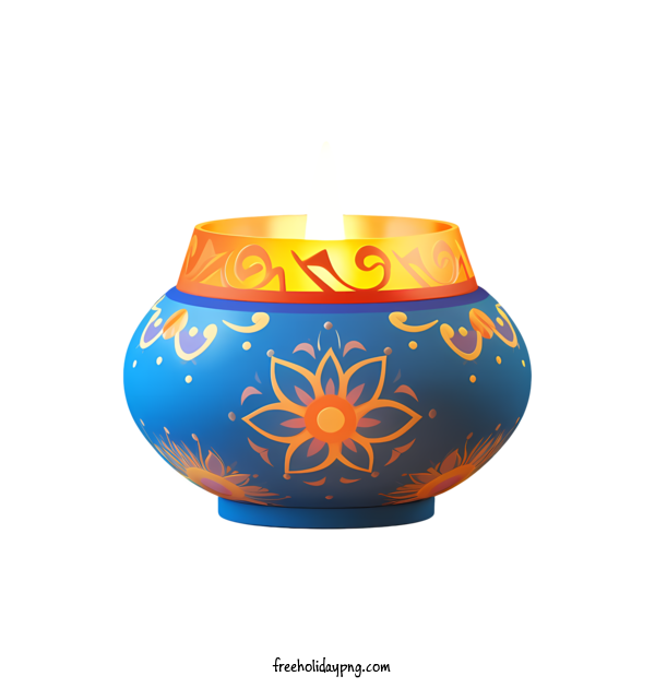 Transparent diwali diwali lamp blue decorative for diwali lamp for Diwali