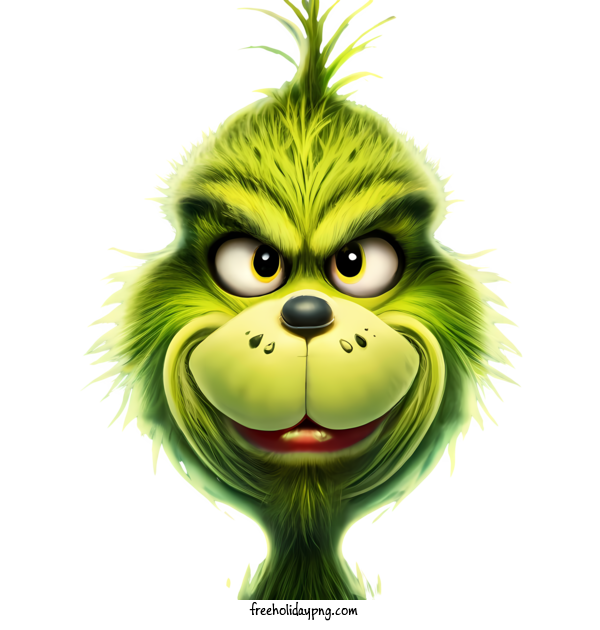 Transparent Christmas Christmas grinch The image depicts a grinning round eyes and a long for Christmas grinch for Christmas