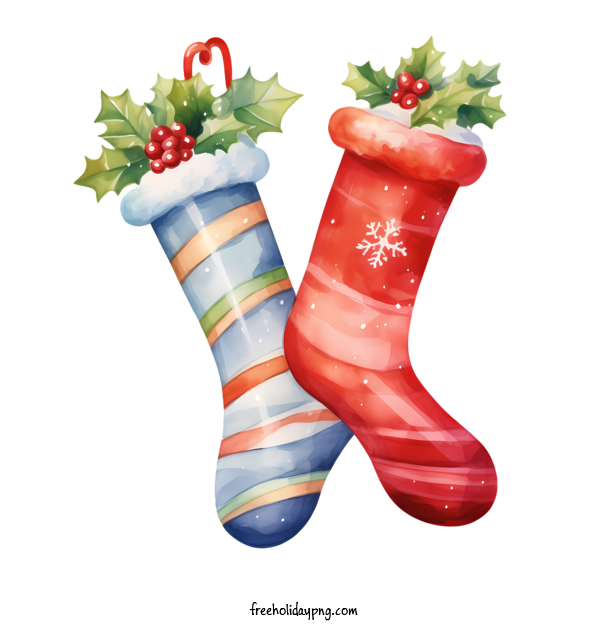 Transparent Christmas Christmas stocking christmas stockings holly for Christmas stocking for Christmas