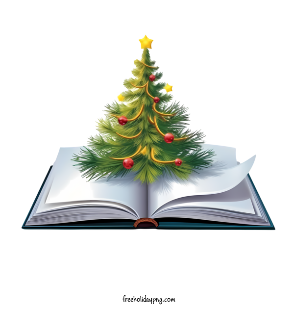 Transparent Christmas Christmas book open book christmas tree for Christmas book for Christmas