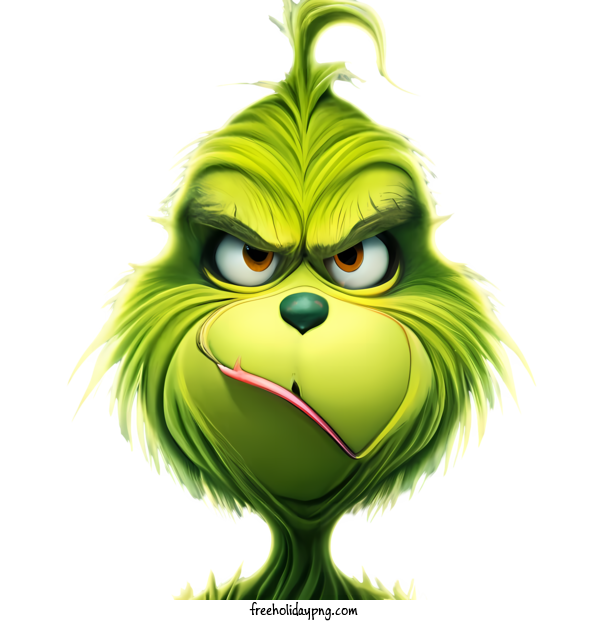 Transparent Christmas Christmas grinch animated character grinning face for Christmas grinch for Christmas
