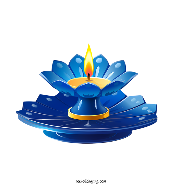 Transparent Diwali Diwali Lamp lotus blue for Diwali Lamp for Diwali