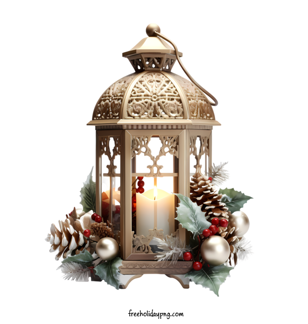Transparent Christmas Christmas lantern ornament candle for Christmas lantern for Christmas