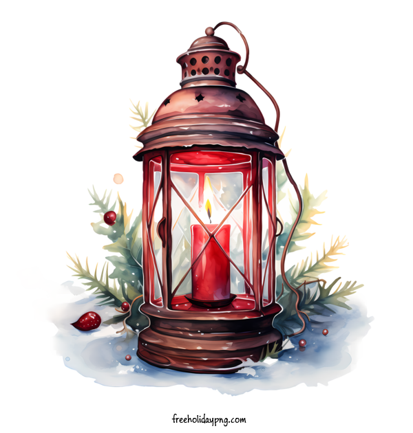 Transparent Christmas Christmas lantern lamp candle for Christmas lantern for Christmas