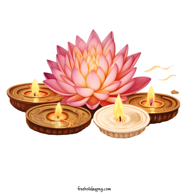 Transparent Diwali Diwali Lamp flower candles for Diwali Lamp for Diwali