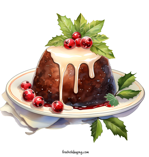 Transparent Christmas Christmas Pudding Pudding dessert for Christmas Pudding for Christmas