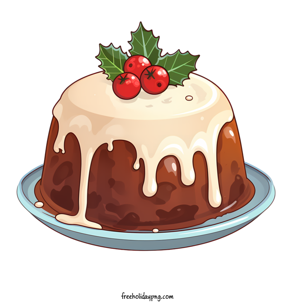 Transparent Christmas Christmas Pudding sponge cake chocolate for Christmas Pudding for Christmas