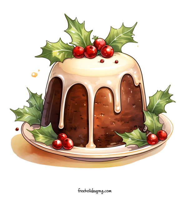 Transparent Christmas Christmas Pudding christmas cake dessert for Christmas Pudding for Christmas