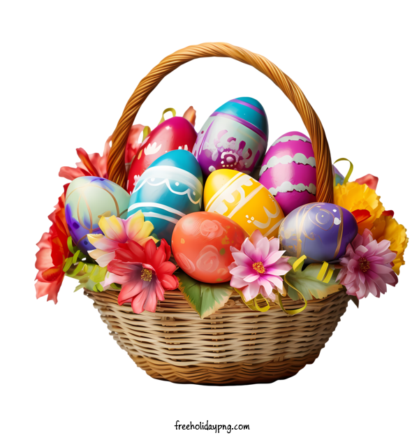Transparent Easter Easter basket Easter eggs wicker basket for Easter basket for Easter