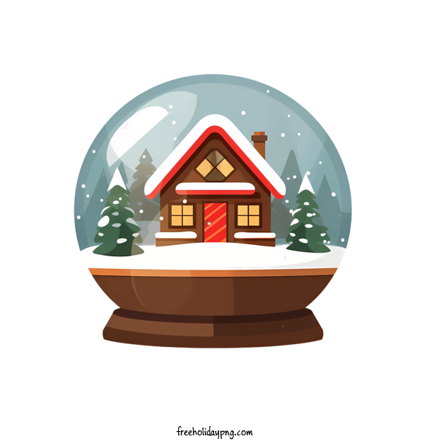Transparent Christmas Christmas Snowball Christmas cottage for Christmas Snowball for Christmas