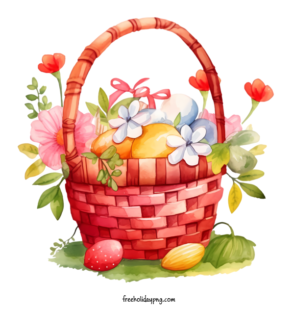 Transparent Easter Easter basket basket watercolor for Easter basket for Easter