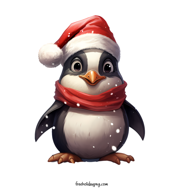 Transparent Christmas Christmas penguin Penguin Santa hat for Christmas penguin for Christmas