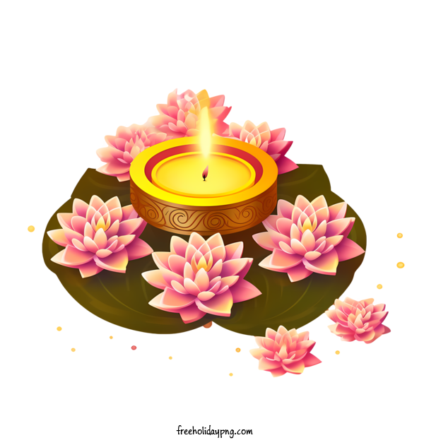 Transparent Diwali Diwali Lamp lotus flowers candle for Diwali Lamp for Diwali