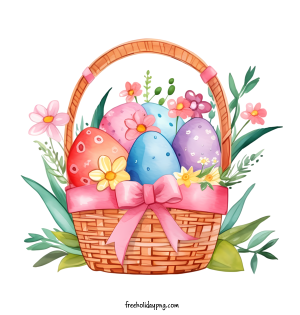Transparent Easter Easter basket Easter basket colorful eggs for Easter basket for Easter