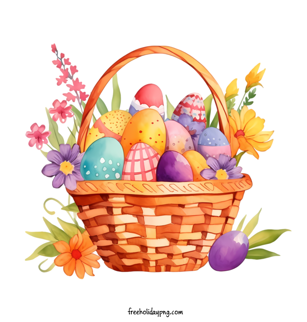 Transparent Easter Easter basket easter basket watercolor for Easter basket for Easter