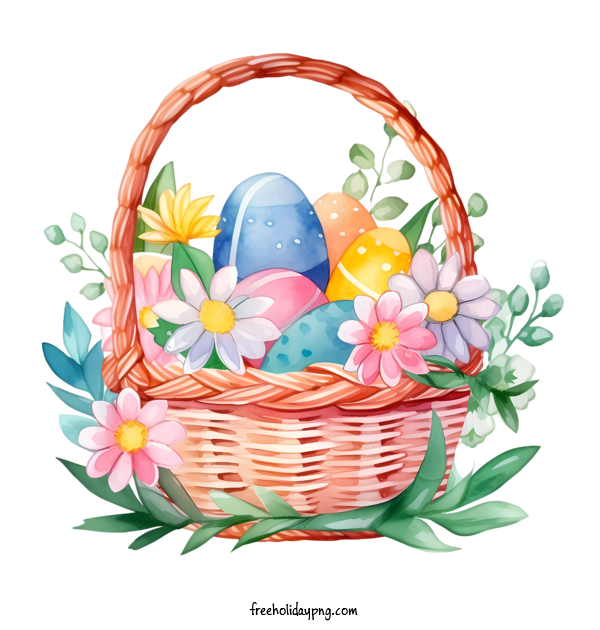 Transparent Easter Easter basket Easter basket watercolor for Easter basket for Easter
