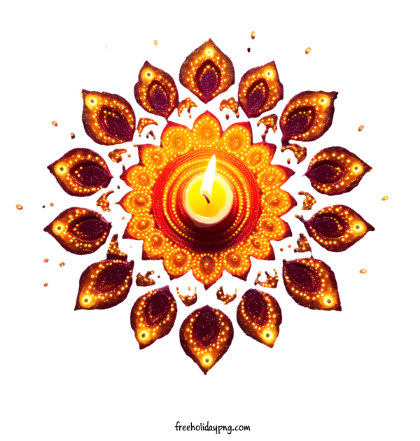 Transparent Diwali Diwali Lamp flower decorative for Diwali Lamp for Diwali