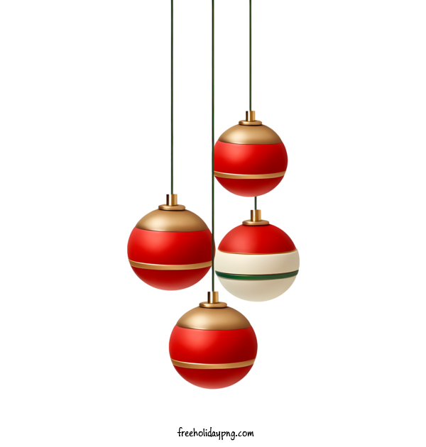 Transparent Christmas Christmas ball red and white ornaments hanging on strings for Christmas ball for Christmas