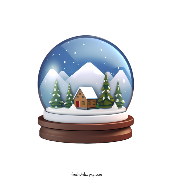Transparent Christmas Christmas Snowball snow globe winter scene for Christmas Snowball for Christmas