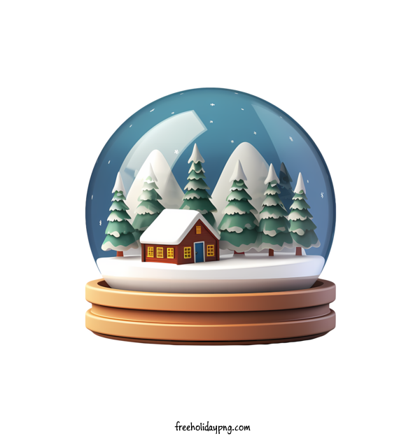 Transparent Christmas Christmas Snowball snow globe winter landscape for Christmas Snowball for Christmas