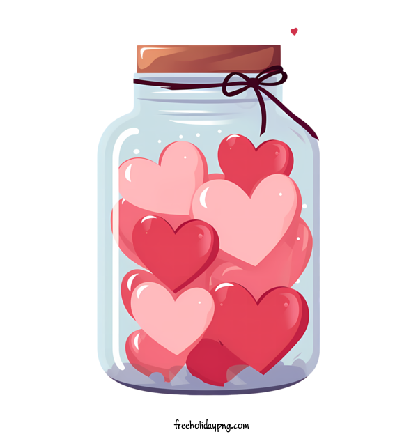 Transparent Valentine's Day mason jar heart candy for mason jar with heart for Valentines Day
