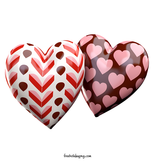 Transparent Valentine's Day Chocolates pink hearts heart design for Chocolates for Valentines Day