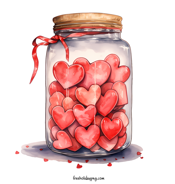 Transparent Valentine's Day mason jar heart Heart shaped pieces for mason jar with heart for Valentines Day