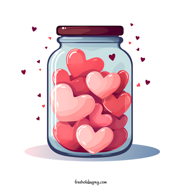 Transparent Valentine's Day mason jar heart love for mason jar with heart for Valentines Day