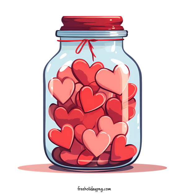 Transparent Valentine's Day mason jar heart hearts for mason jar with heart for Valentines Day