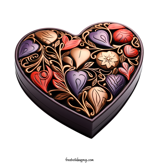 Transparent Valentine's Day Chocolates floral hearts for Chocolates for Valentines Day