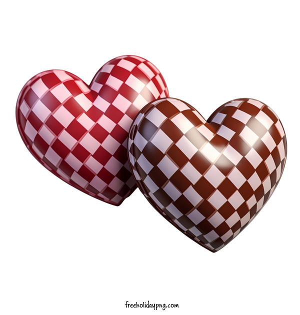 Transparent Valentine's Day Chocolates hearts plaid for Chocolates for Valentines Day